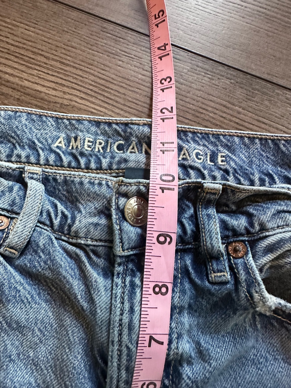 American Eagle Wide Leg Jeans | Light Wash Denim | Size 0 | EUC | 26" Inseam - Picture 5 of 10
